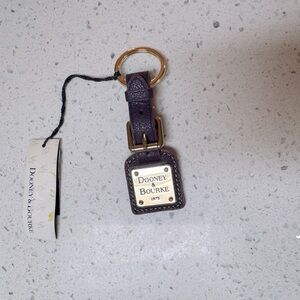 Dooney & Bourke Plum Leather Keychain